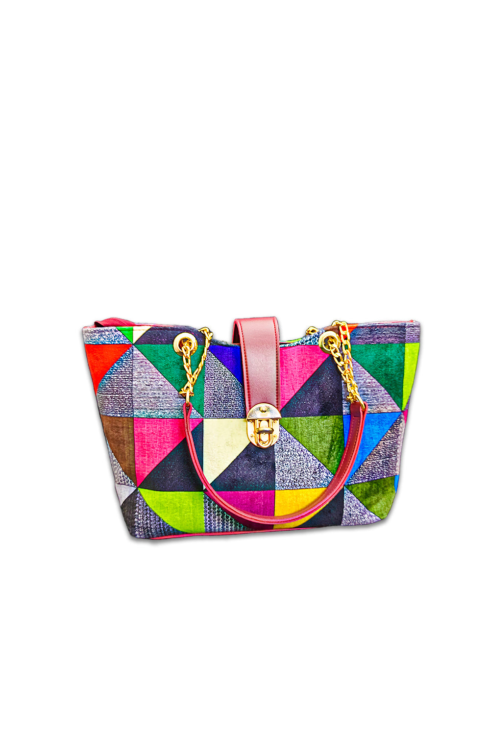 Geometric Colorful Tote – Trendy & Chic